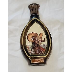 Beam's Choice Collectable Whiskey Bottle Bighorn Ram Image Vintage 1976 (Empty)